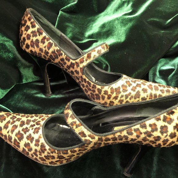 Sexy Calf Skin Leopard Print Heel (Size 8.5) - Picture 10 of 11